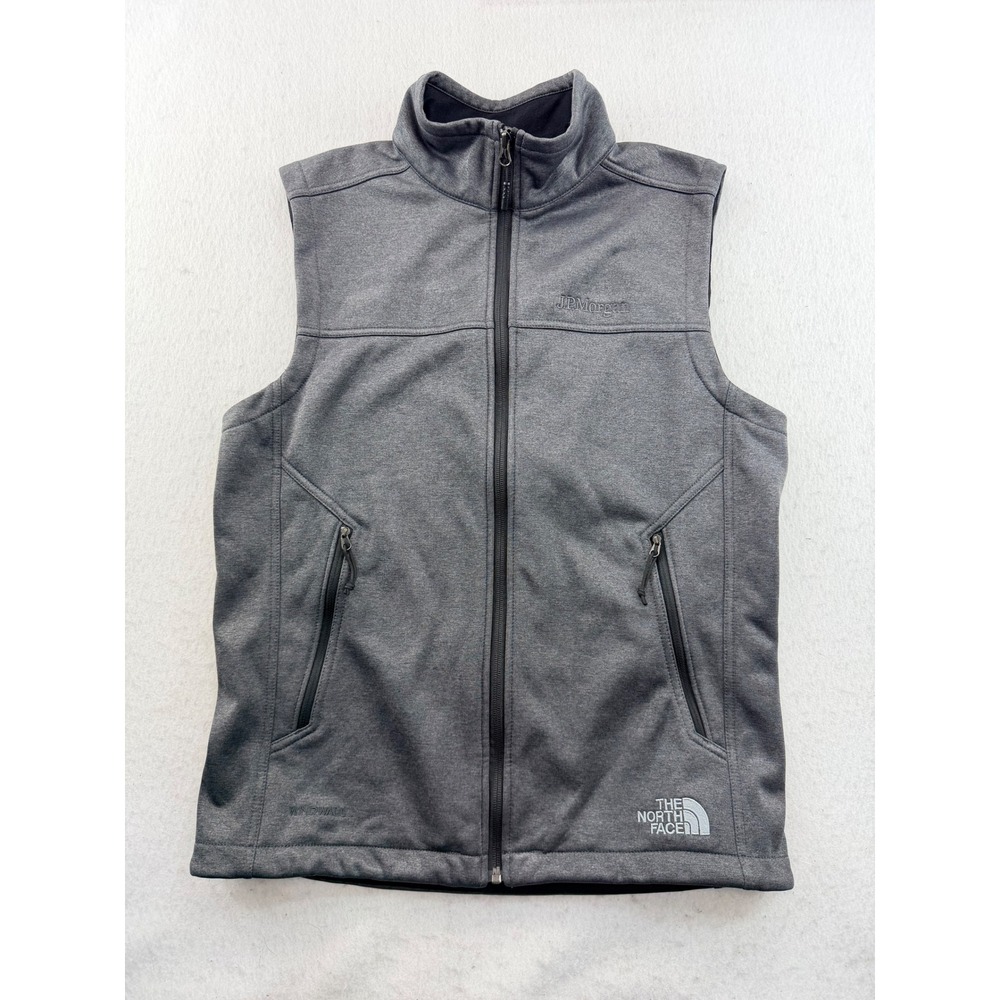 The North Face WindWall Gray Softshell Vest J.P. Morgan Mens Large
